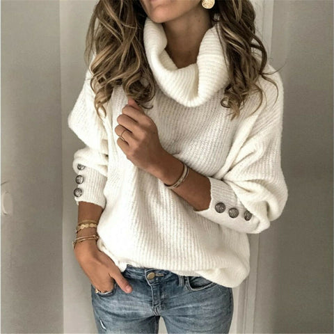 Vadim Women's Turtleneck Sweaters Winter Warm Clothes Ladies Knitted Long Sleeve Pullover Jumper Sweater Plus Size Roupa Mujer