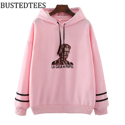 The House of Paper LA CASA DE PAPEL Harajuku Hoodies Women Hooded Sweatshirt Ulzzang Money Heist Fleece Sweatshirts Female Coat