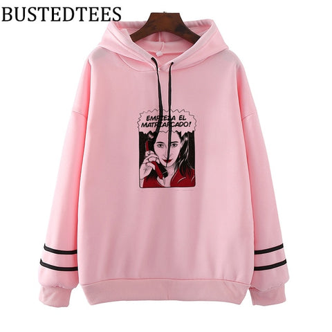 The House of Paper LA CASA DE PAPEL Harajuku Hoodies Women Hooded Sweatshirt Ulzzang Money Heist Fleece Sweatshirts Female Coat