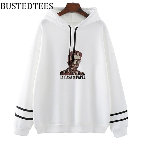 The House of Paper LA CASA DE PAPEL Harajuku Hoodies Women Hooded Sweatshirt Ulzzang Money Heist Fleece Sweatshirts Female Coat