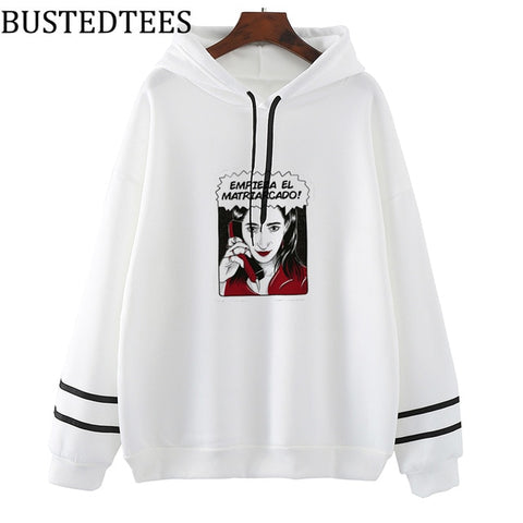 The House of Paper LA CASA DE PAPEL Harajuku Hoodies Women Hooded Sweatshirt Ulzzang Money Heist Fleece Sweatshirts Female Coat