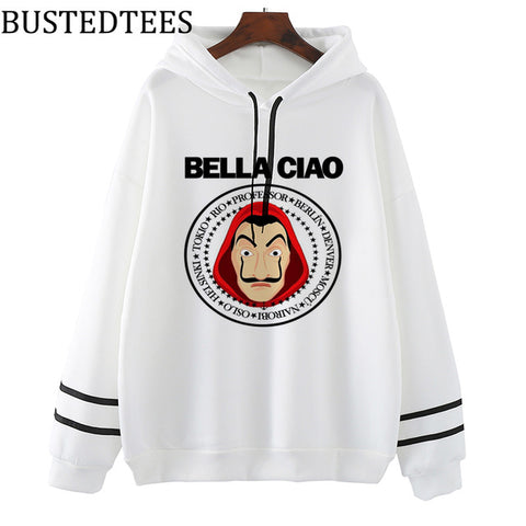 The House of Paper LA CASA DE PAPEL Harajuku Hoodies Women Hooded Sweatshirt Ulzzang Money Heist Fleece Sweatshirts Female Coat