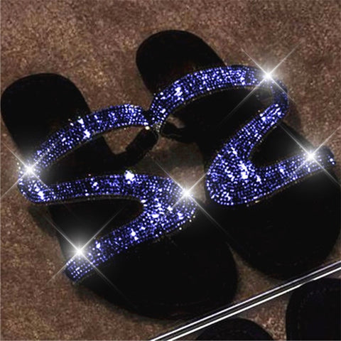 Women Summer Flat Bling Slippers Transparent Soft Jelly Shoes Female Flip Flops Sandals Outdoor Beach Ladies Slides Plus Size